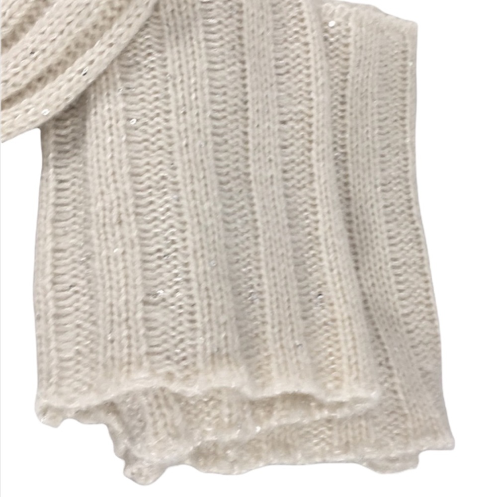Betsey Johnson Infinity Scarf & Jeweled Beanie, Cream - Picture 3 of 5